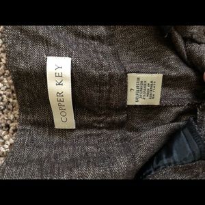 Wide leg brown work pants